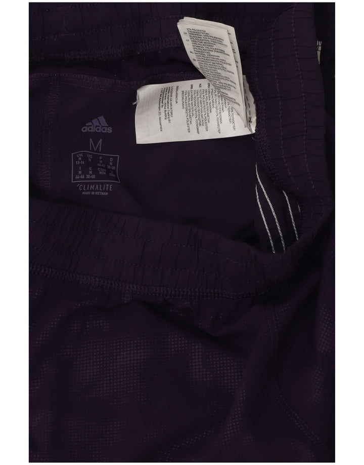 ADIDAS Mujer Climalite Sport Shorts UK 12/14 Medio Púrpura Poliéster