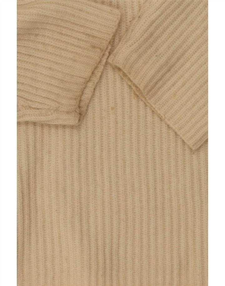 All Saints Suéter tipo jersey de gran tamaño con cuello en V para mujer UK 14 Medium Off White