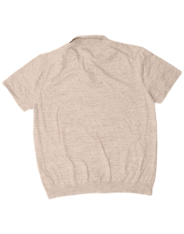 Marks & Spencer Polo para hombre XL Algodón moteado gris