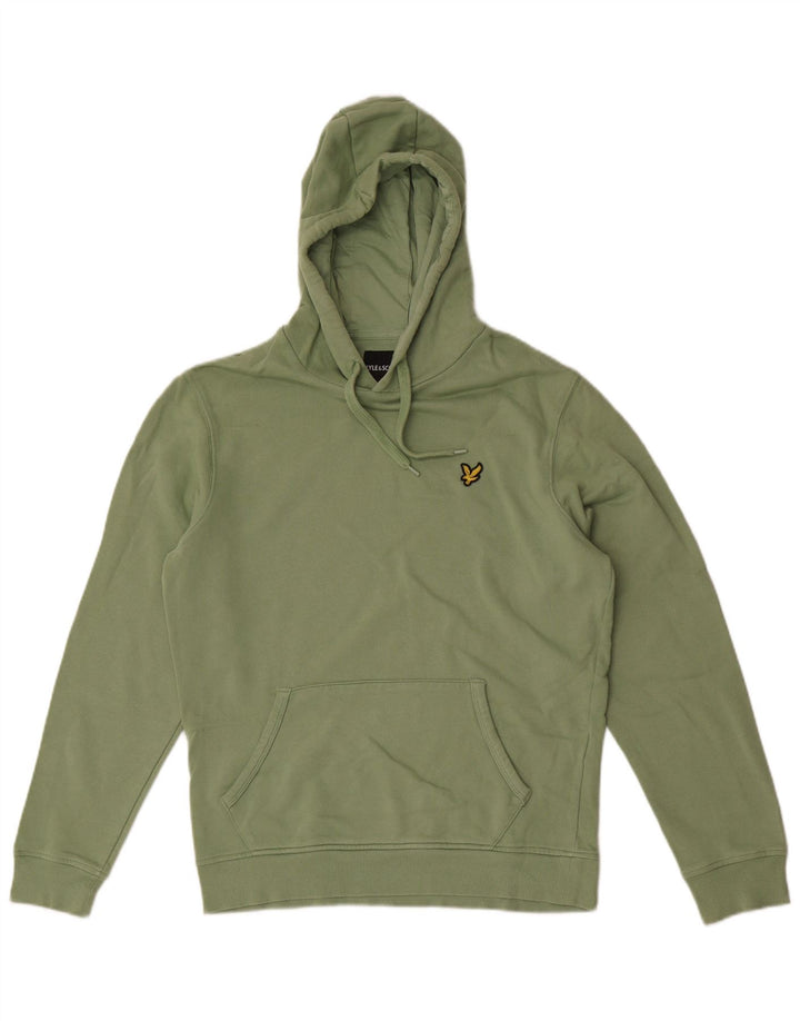 Lyle & Scott Hombre Sudadera con Capucha Jersey Algodón Verde Medio