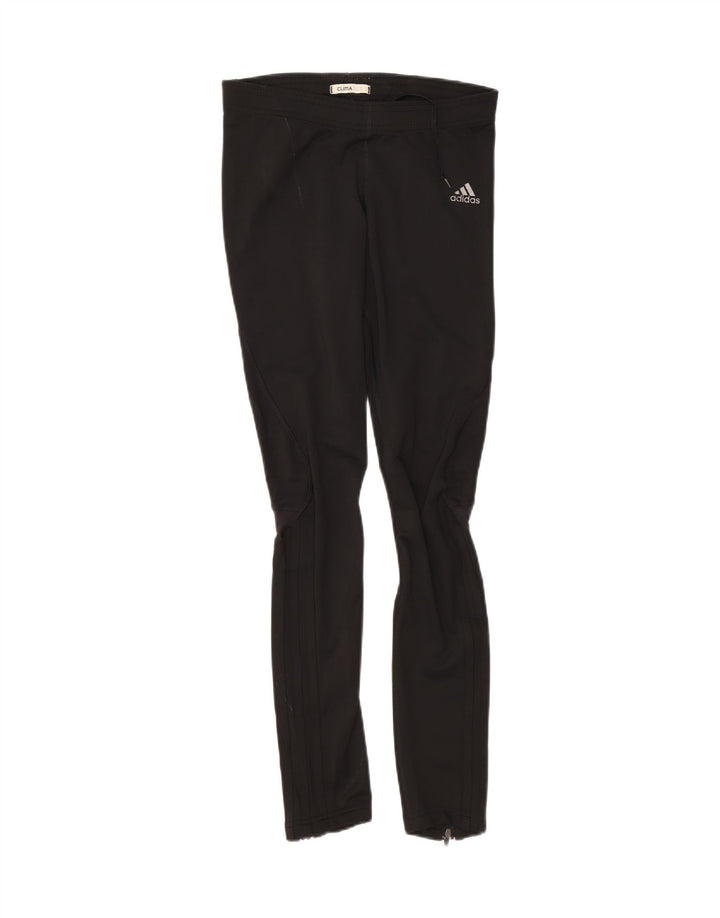 ADIDAS Womens Leggings UK 10 Small Black Polyester Vintage Adidas and Second-Hand Adidas from Messina Hembry 