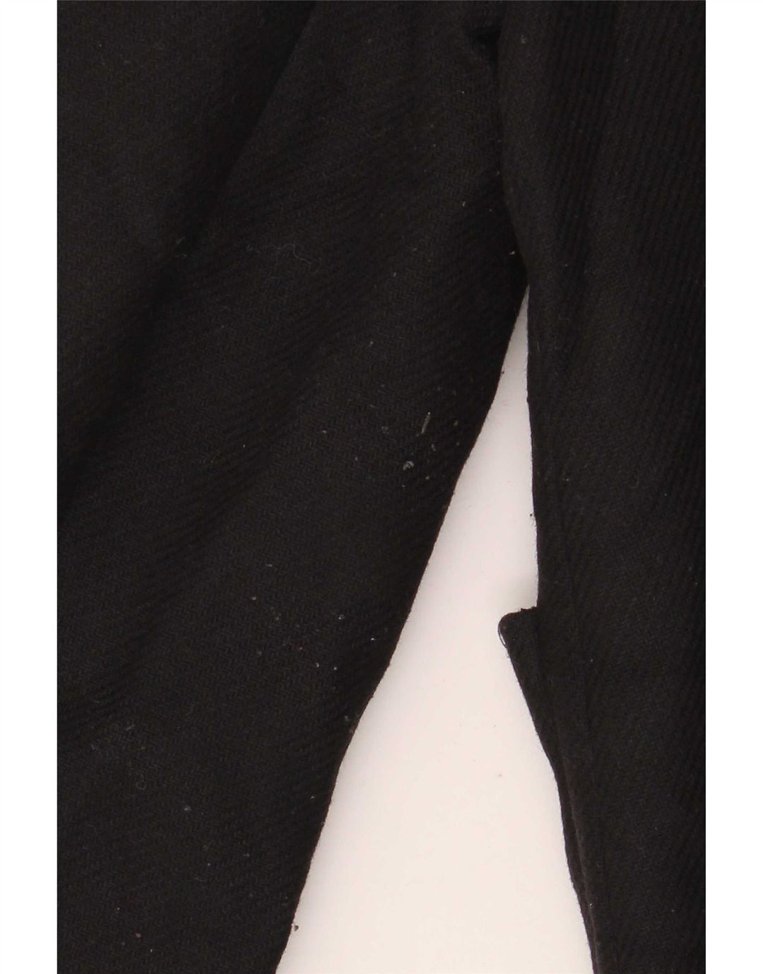 Zara Mujer Abrigo Extragrande Con Capucha UK 10 Small Lana Negra