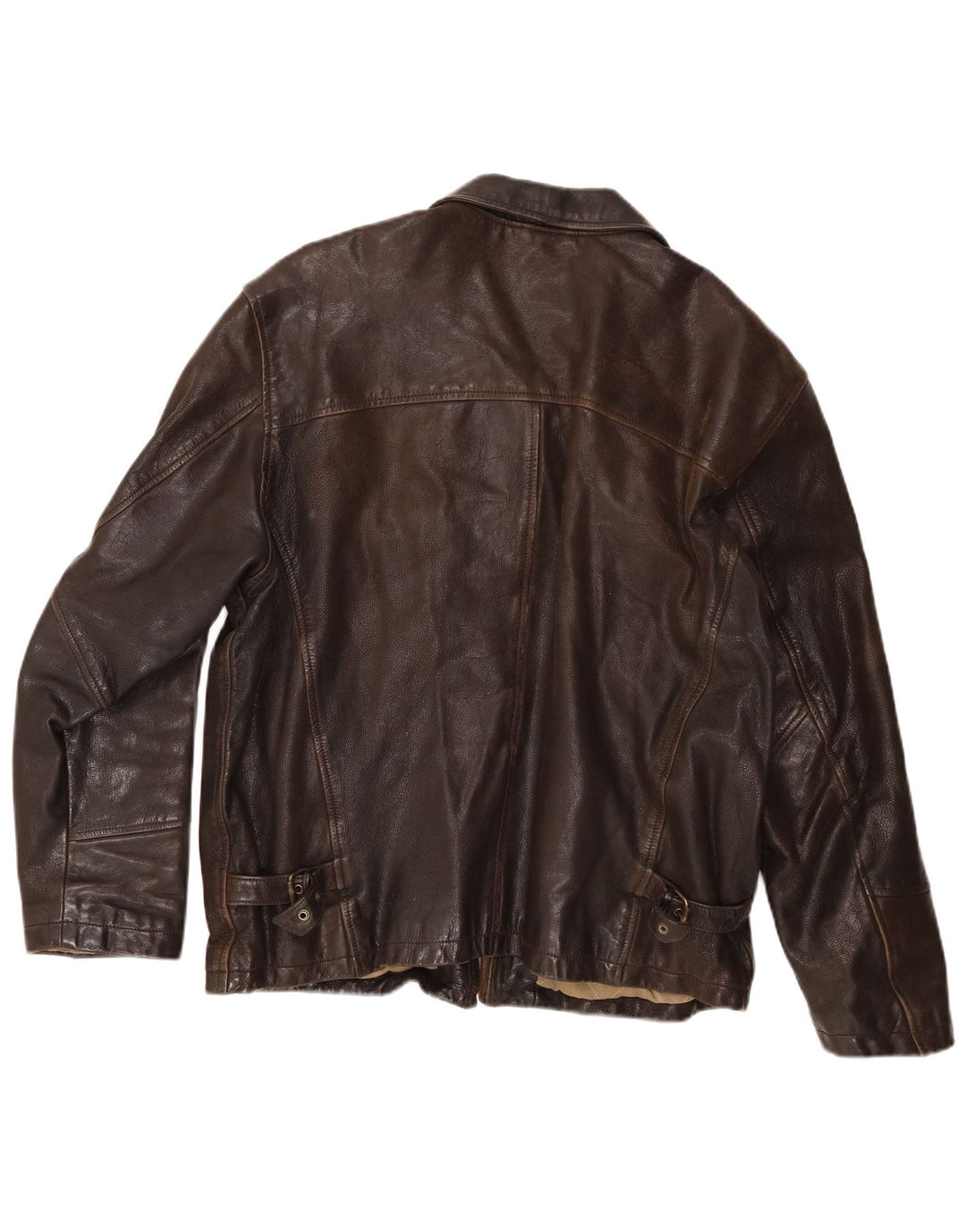 Alan Gordon Chaqueta de cuero para hombre UK 44 2XL Cuero marrón