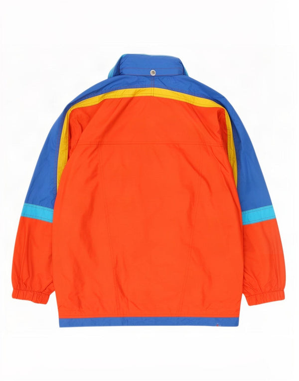 Brugi Chaqueta impermeable con capucha para hombre UK 44 2XL Naranja Colorblock Poliamida