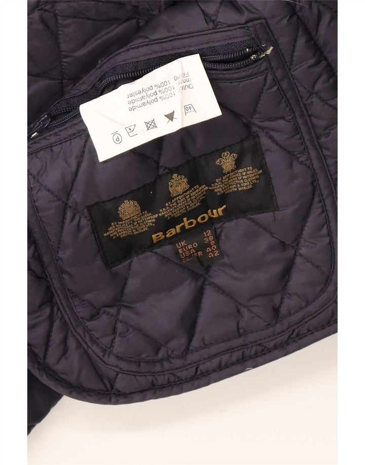 Barbour Chaqueta acolchada para mujer UK 12 Mediana Azul marino Poliéster