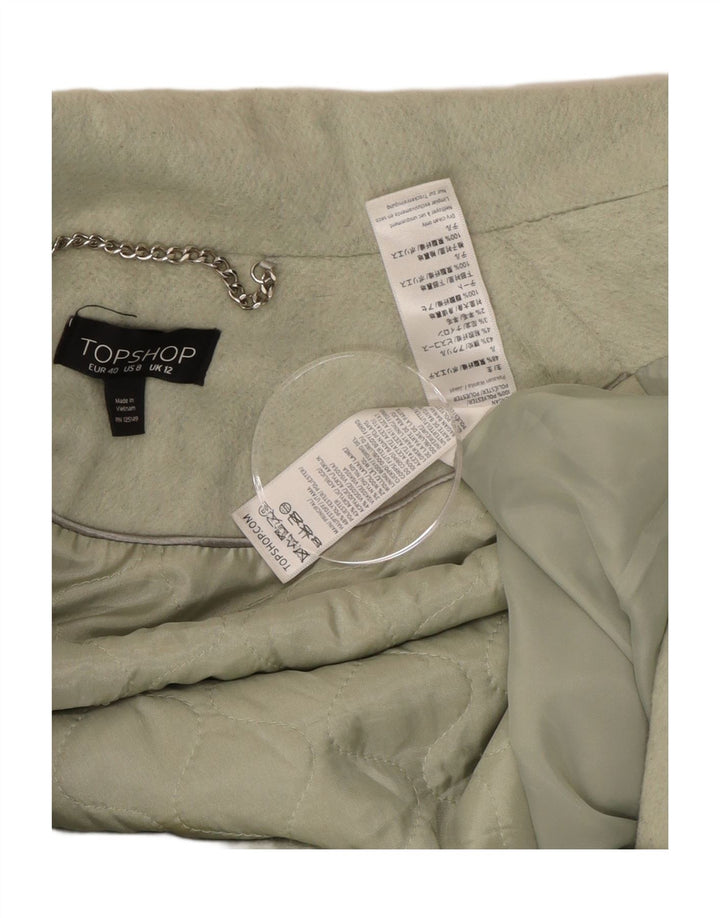 Topshop Abrigo para mujer UK 40 Poliéster verde medio