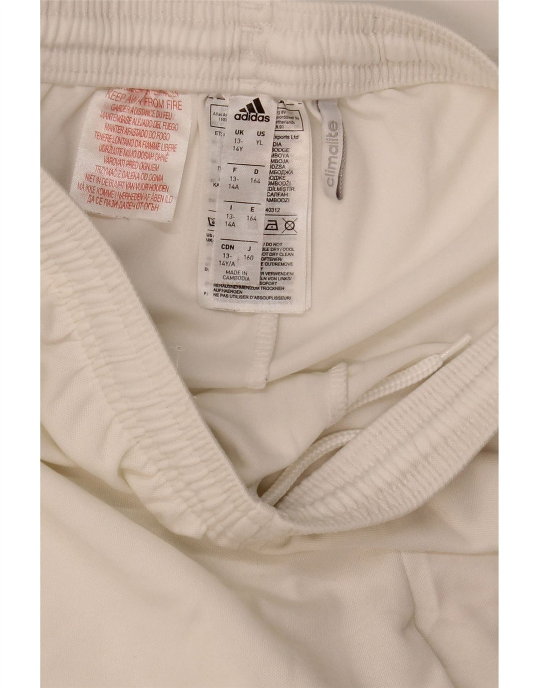 Adidas Chicos Climalite Sport Shorts 13-14 Años Blanco Poliéster