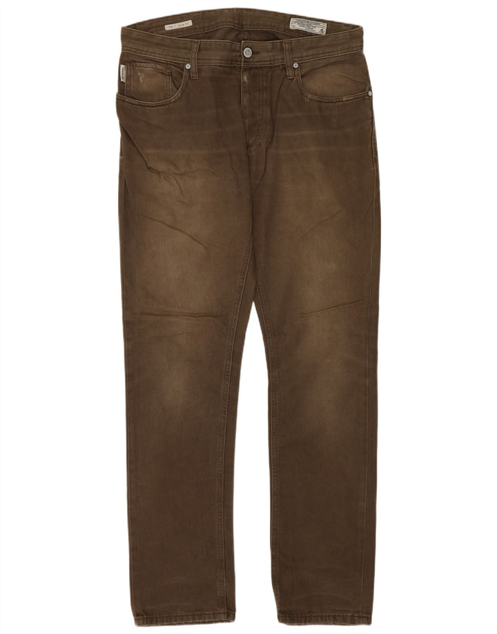 Jack & Jones Tim Slim Jeans para Hombre W34 L32 Algodón Caqui