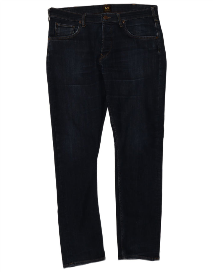 Lee Mens Daren Regular Straight Jeans W36 L34 Navy Blue Cotton