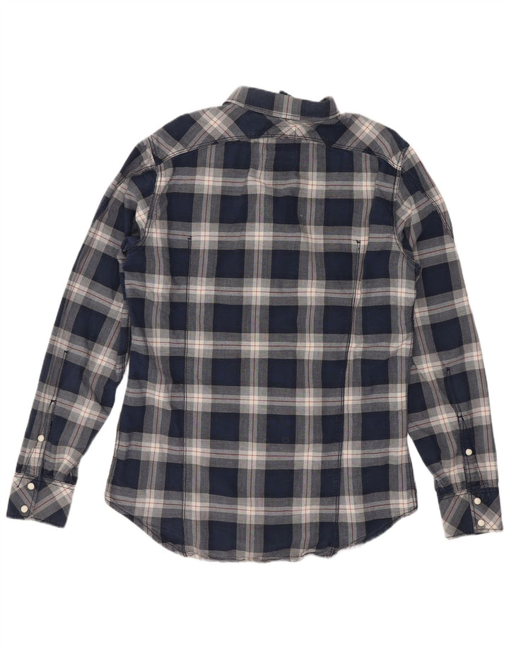G-Star Hombre Camisa Western De Algodón A Cuadros Azul Medio