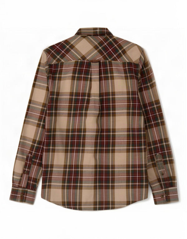Camisa de franela para hombre James Pringle Poliéster a cuadros beige pequeño
