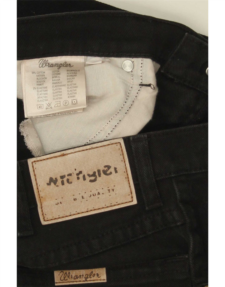 Wrangler Vaqueros rectos de corte regular para hombre W32 L30 Algodón negro