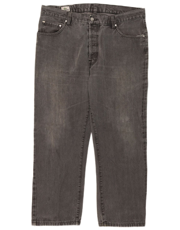 Lacoste Jeans rectos para hombre Talla 48 XL W38 L26 Algodón gris