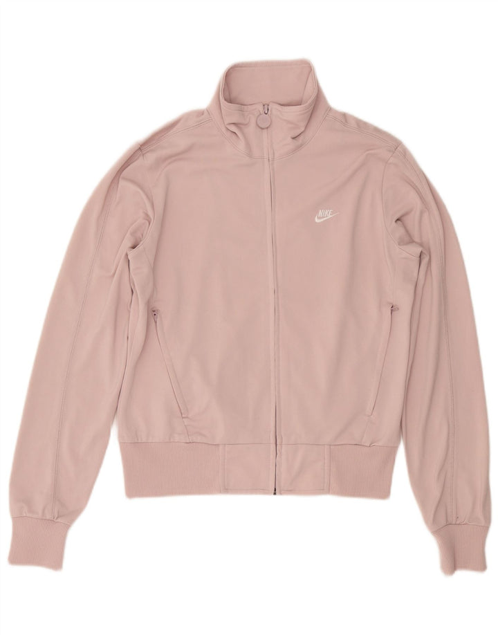 NIKE Chaqueta de chándal para mujer UK 10/12 Poliéster rosa medio