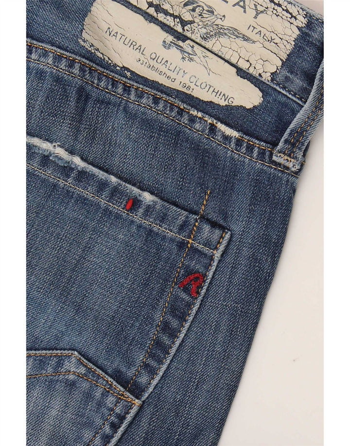 Replay Vaqueros ajustados desgastados Waitom para hombre W36 L30 Azul