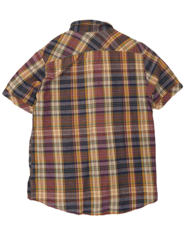 Marlboro Classics Camisa Slim Fit De Manga Corta para Hombre 3XL Cuadros Multicolores