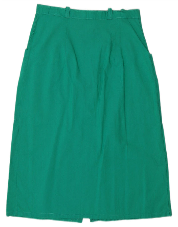 Falda Midi Vintage Mujer W28 Verde Medio