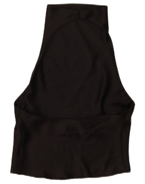 Zara Mujer Halter Top UK 10 Small Negro