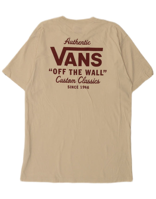Vans Hombre Classic Fit Graphic Camiseta Top Algodón Beige Medio
