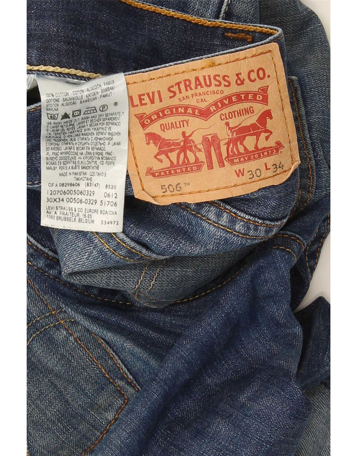 Levi's Vaqueros rectos 506 para hombre W30 L34 Algodón azul marino