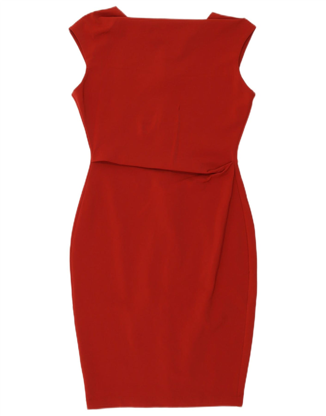 Zara Mujer Vestido Ajustado Sin Mangas UK 42 Mediano Rojo Poliamida