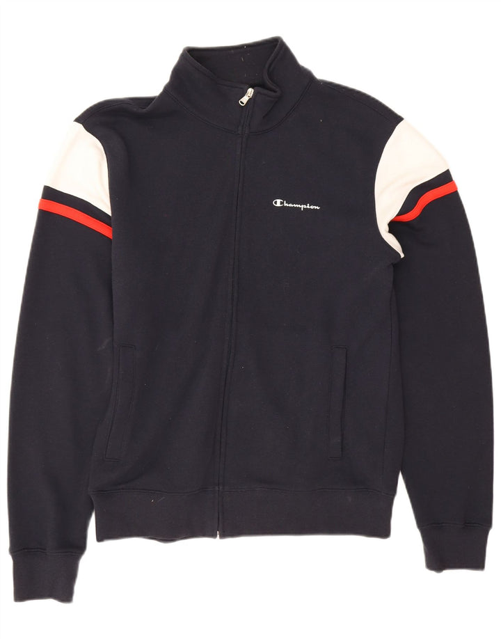 Champion Chaqueta Top De Chándal Para Hombre Algodón Color Block Negro Mediano