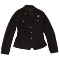 Vintage mujer chaqueta utilitaria IT 40 pequeño algodón negro