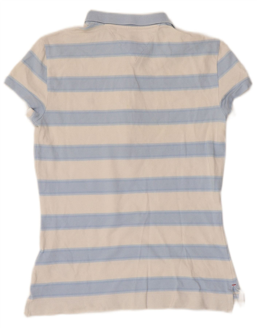 TOMMY HILFIGER Polo ajustado para mujer UK 6 XS Algodón a rayas azules