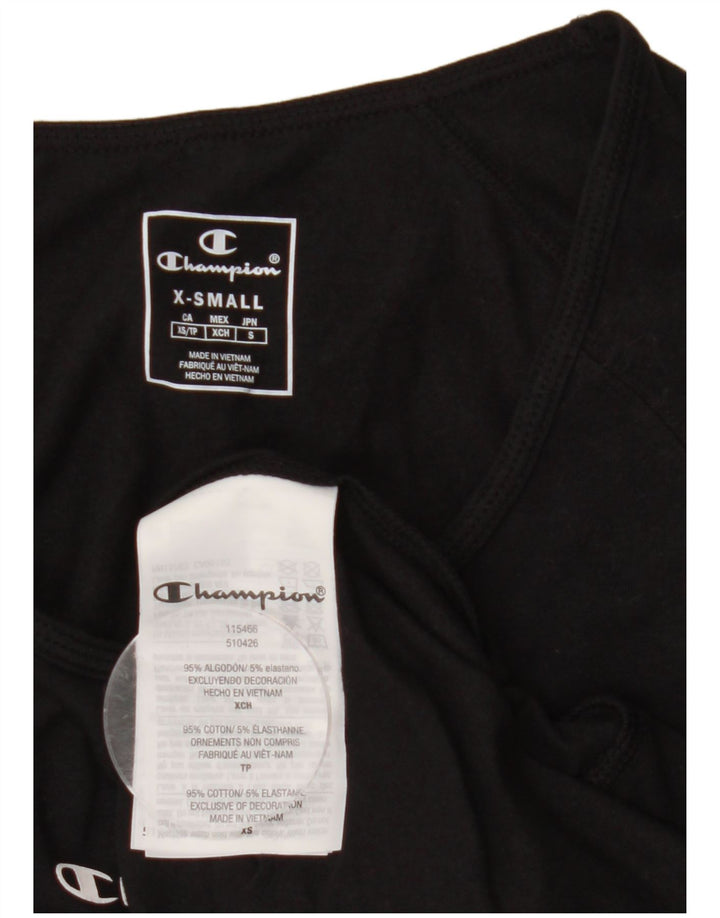 CHAMPION Camiseta para mujer Top UK 6 XS Algodón negro