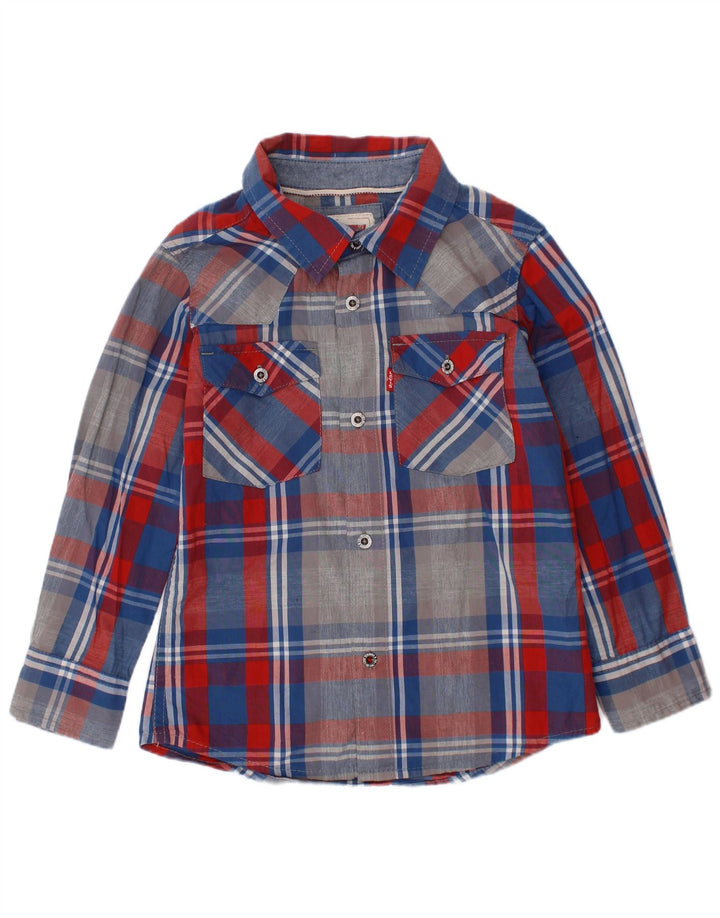 Levi's Camisa Niño 3-4 Años XS Algodón Cuadros Multicolor