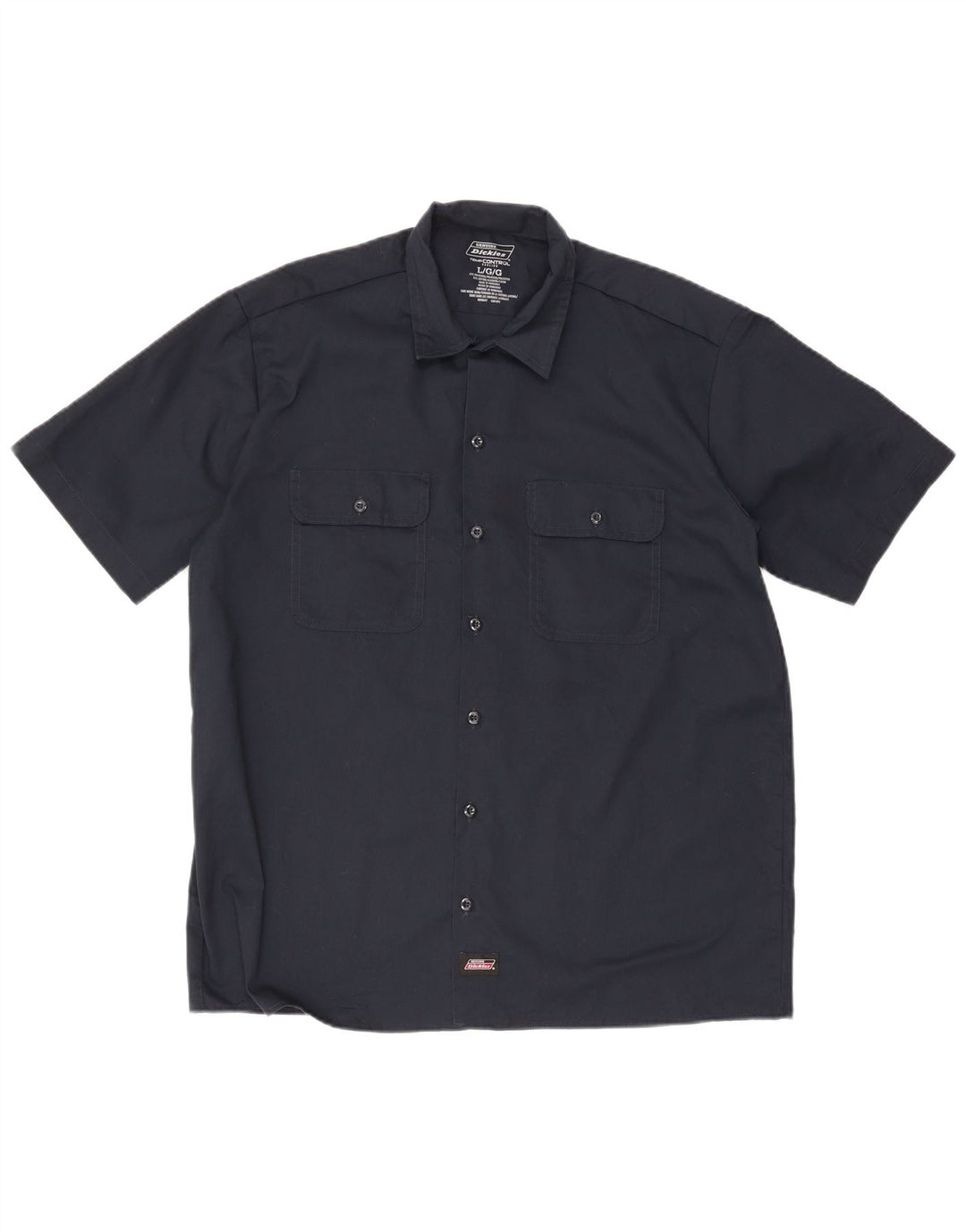 Camisa Dickies Hombre Manga Corta Grande Poliéster Azul Marino