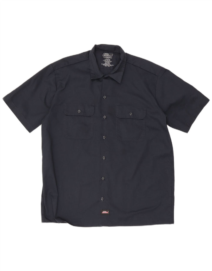 Camisa Dickies Hombre Manga Corta Grande Poliéster Azul Marino