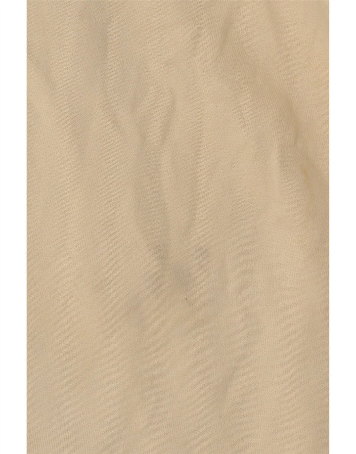 Asics Mujer Graphic Chándal Top Chaqueta Reino Unido 10 Pequeño Algodón Beige