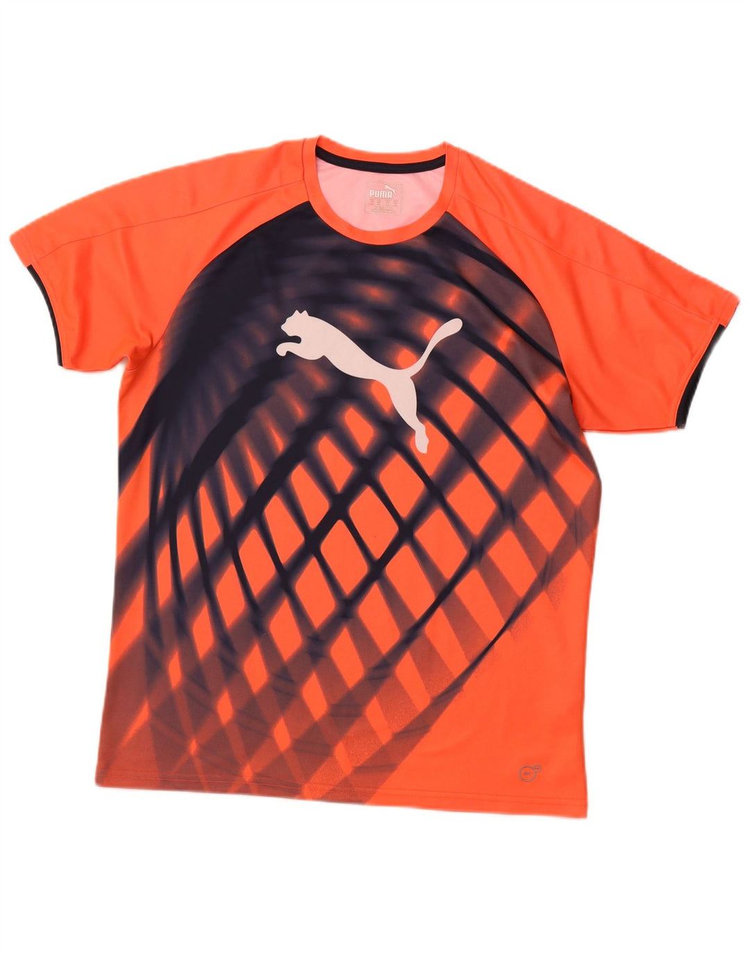 Puma Camiseta gráfica para hombre Top Medium Orange Check