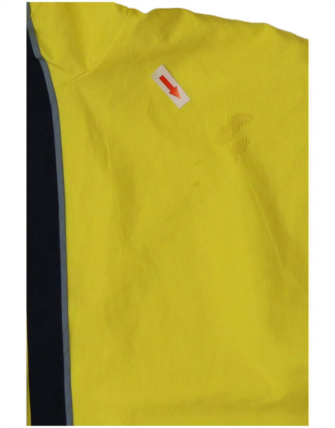 Adidas - Chaqueta impermeable con capucha para hombre, talla 36, color amarillo pequeño