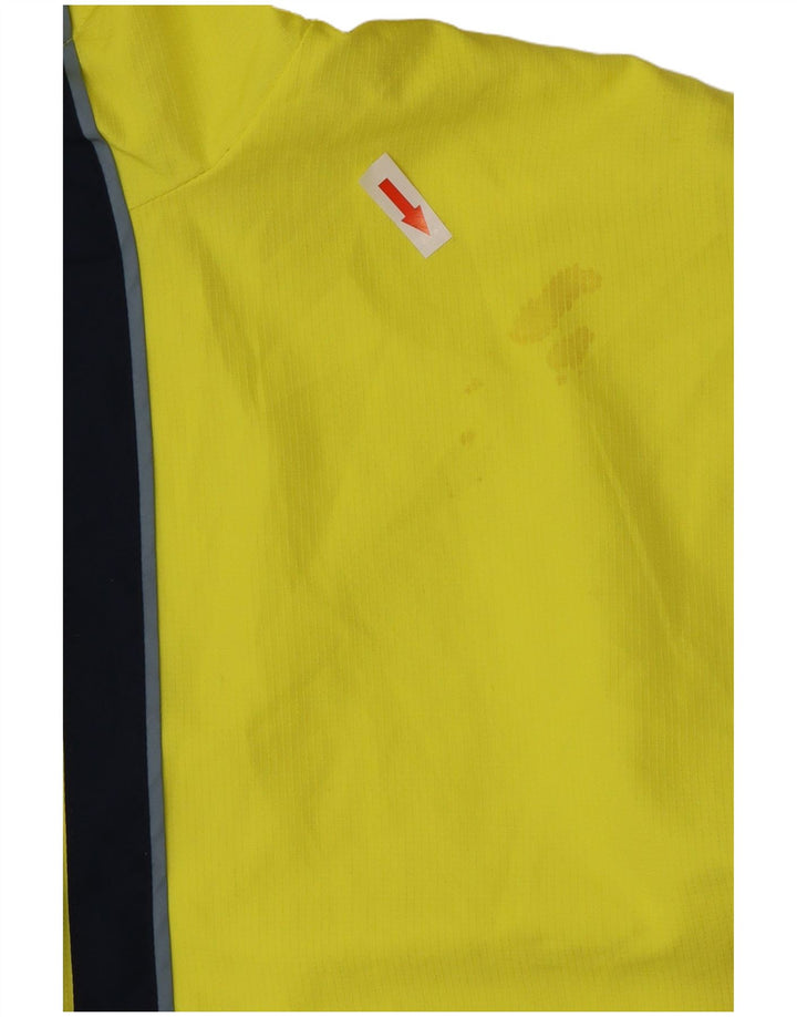 Adidas - Chaqueta impermeable con capucha para hombre, talla 36, color amarillo pequeño