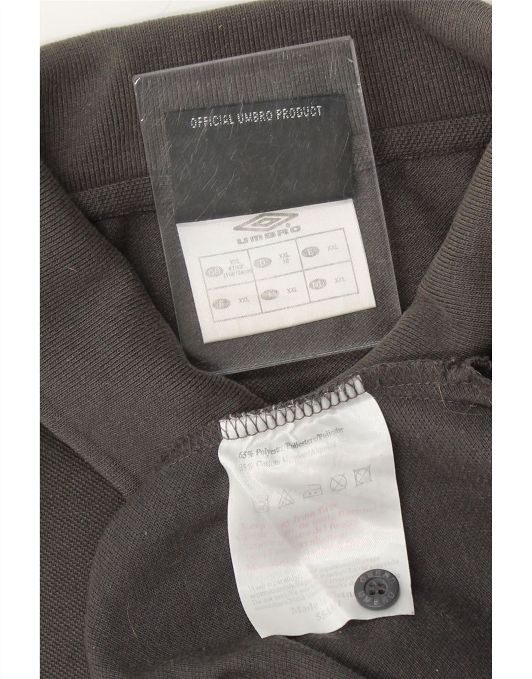 UMBRO Mens Polo Shirt 2XL Grey Polyester Vintage Umbro and Second-Hand Umbro from Messina Hembry 