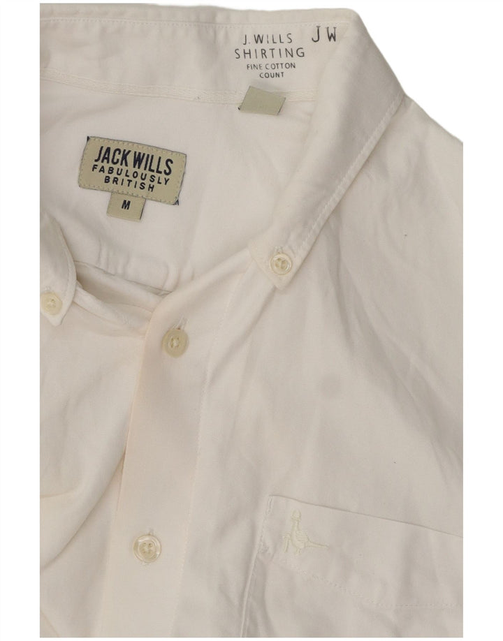 Camisa Jack Wills Hombre Mediana Algodón Blanco