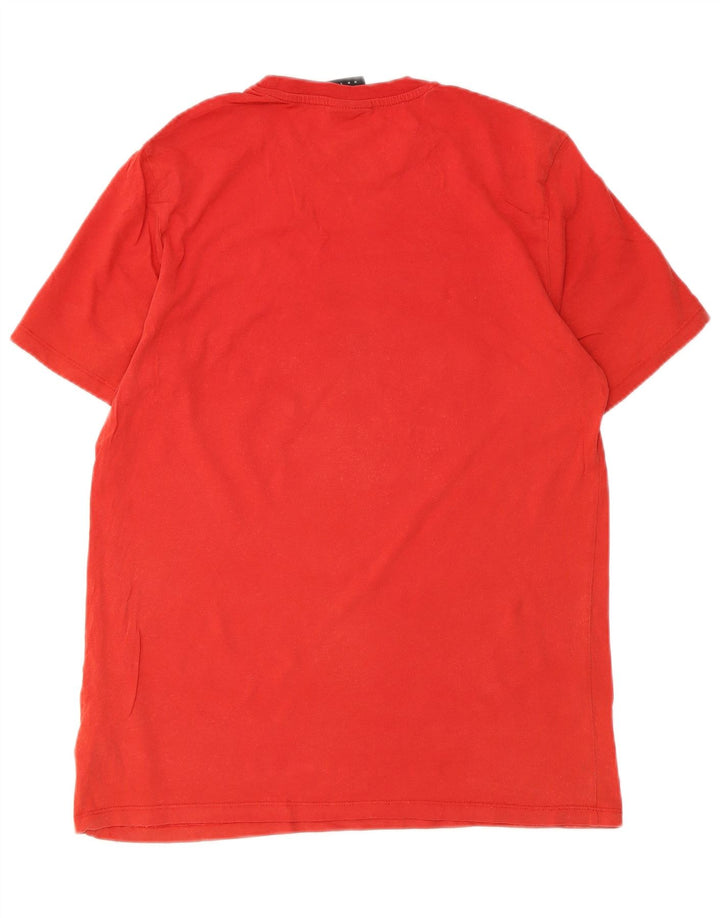 Umbro Hombre Camiseta Gráfica Top Medio Algodón Rojo
