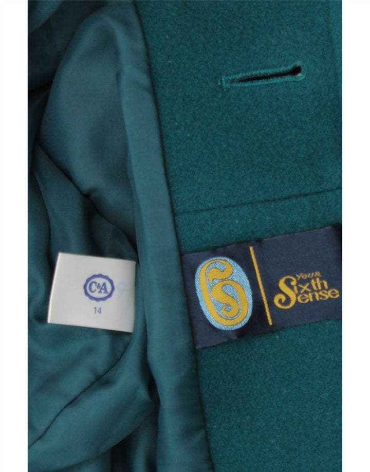 Your Sixth Sense Abrigo de doble botonadura para mujer US 14 XL Verde Lana nueva