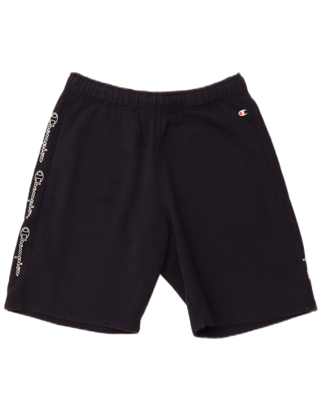 CHAMPION Shorts deportivos gráficos para hombre Azul marino mediano