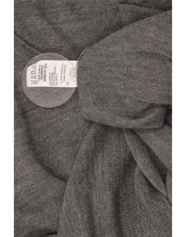 Marks & Spencer Jersey con cuello en V para hombre XL Acrílico gris
