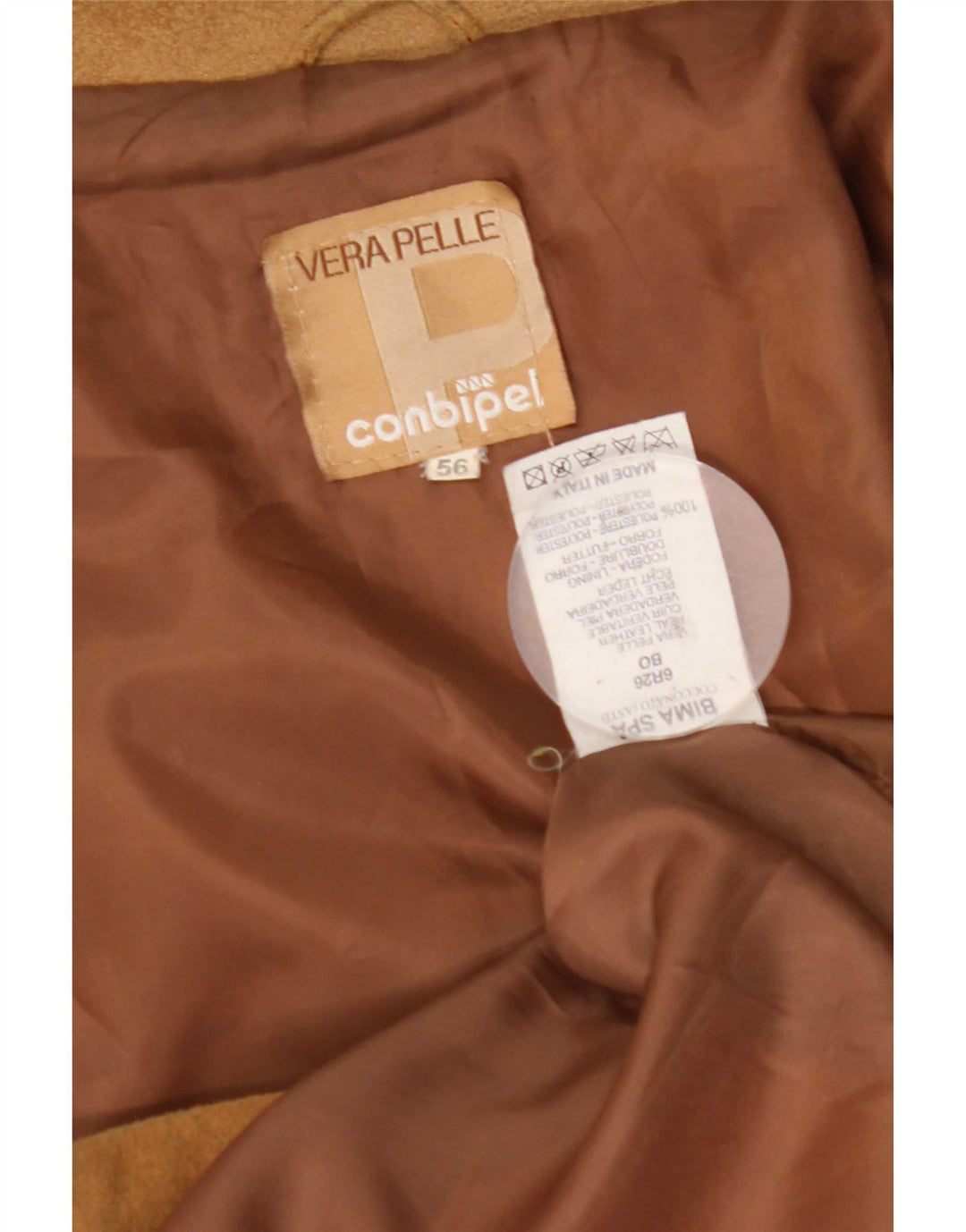 Conbipel Chaqueta de ante para hombre IT 56 2XL Cuero beige