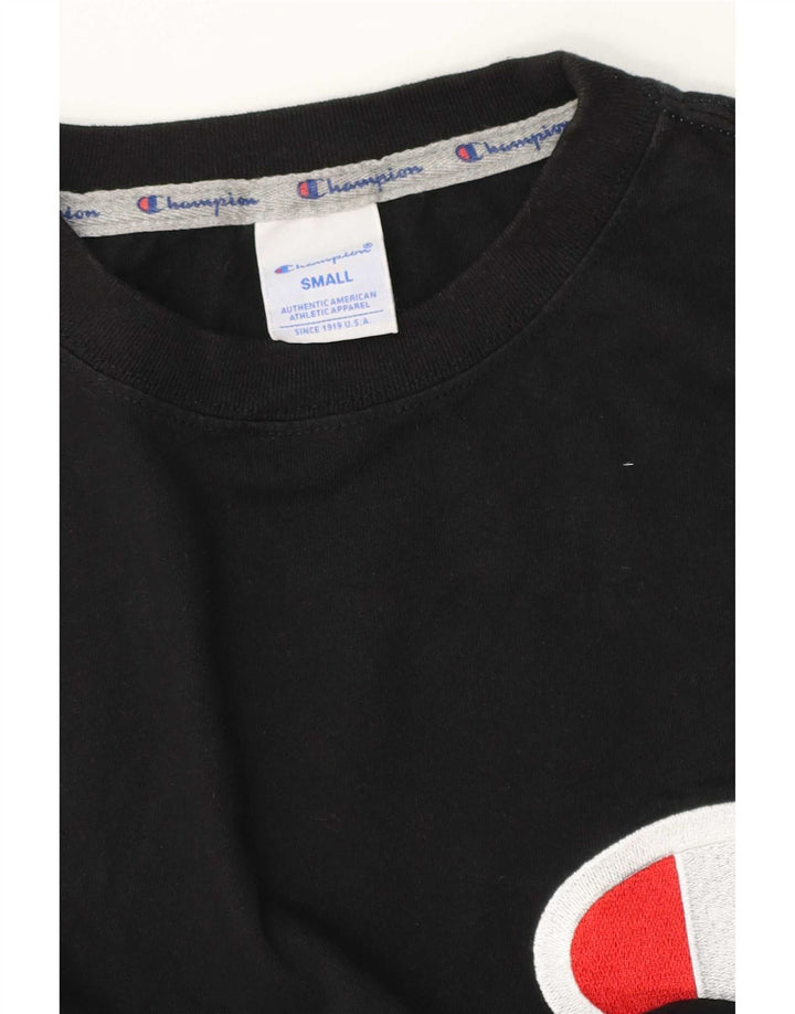 Champion Camiseta Gráfica para Hombre Top Pequeño Negro