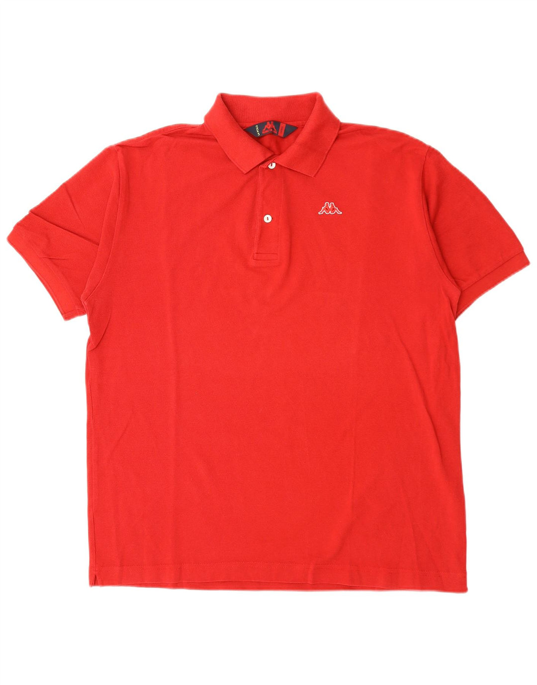 KAPPA Polo para hombre grande de algodón rojo