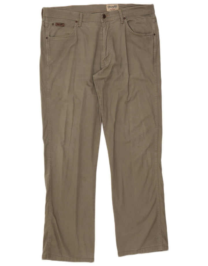 WRANGLER Pantalones casuales rectos elásticos Arizona para hombre W38 L34 Caqui