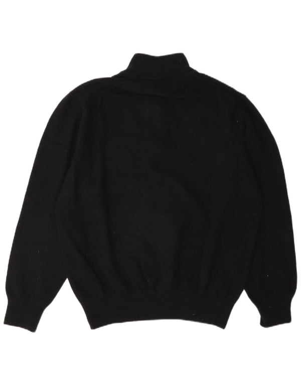 Fred Perry Suéter tipo jersey con cremallera y cuello para mujer UK 40 XL Lana negra