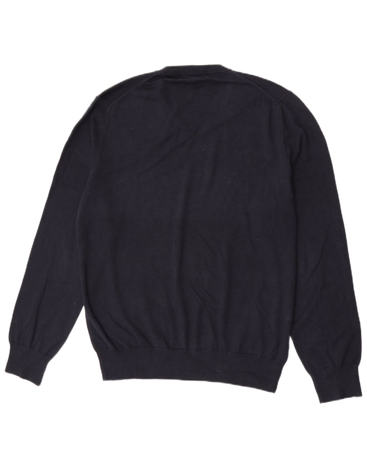 Marks & Spencer - Jersey con cuello en V para hombre, talla grande, azul marino
