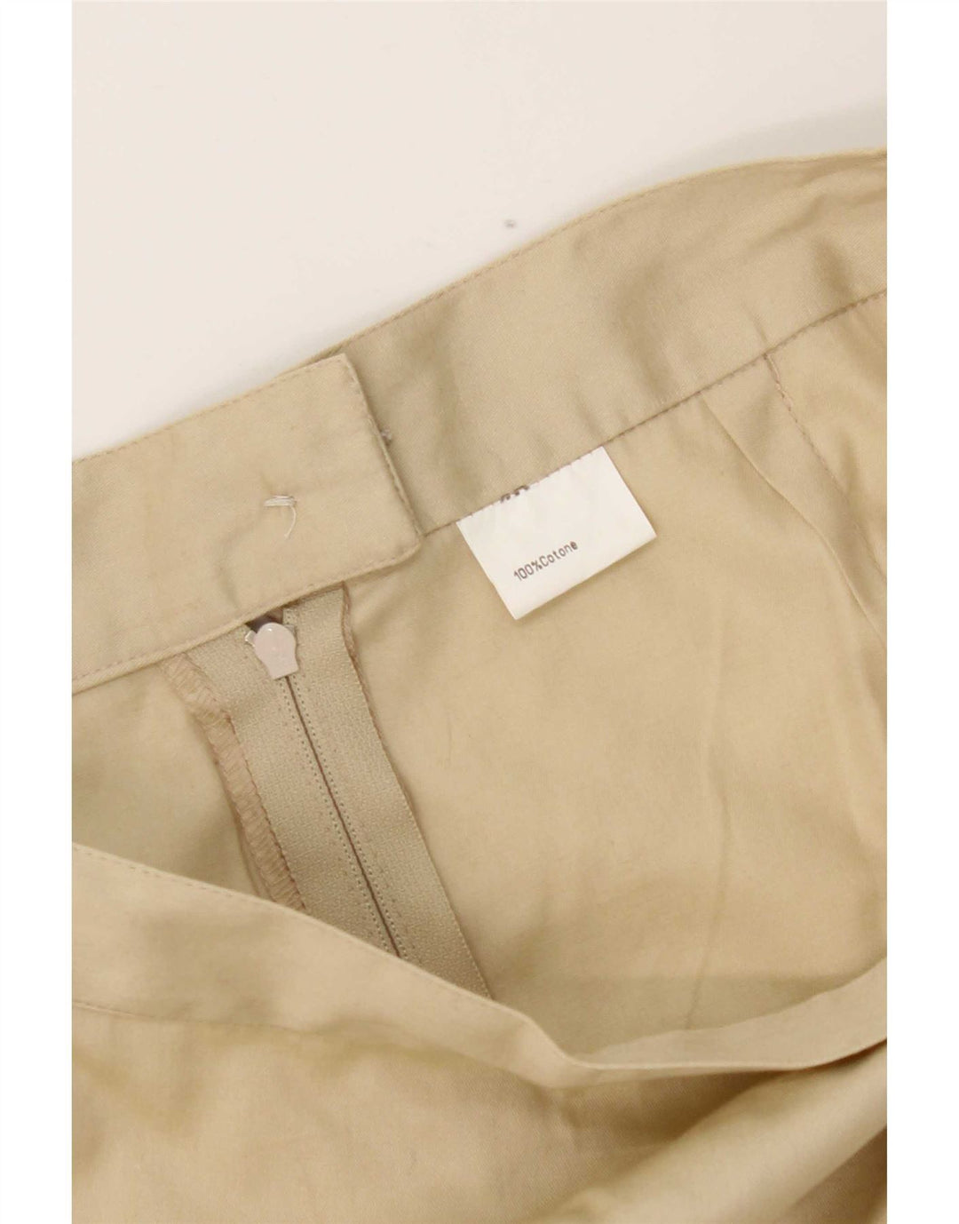 Falda lápiz vintage para mujer W28 Algodón beige medio