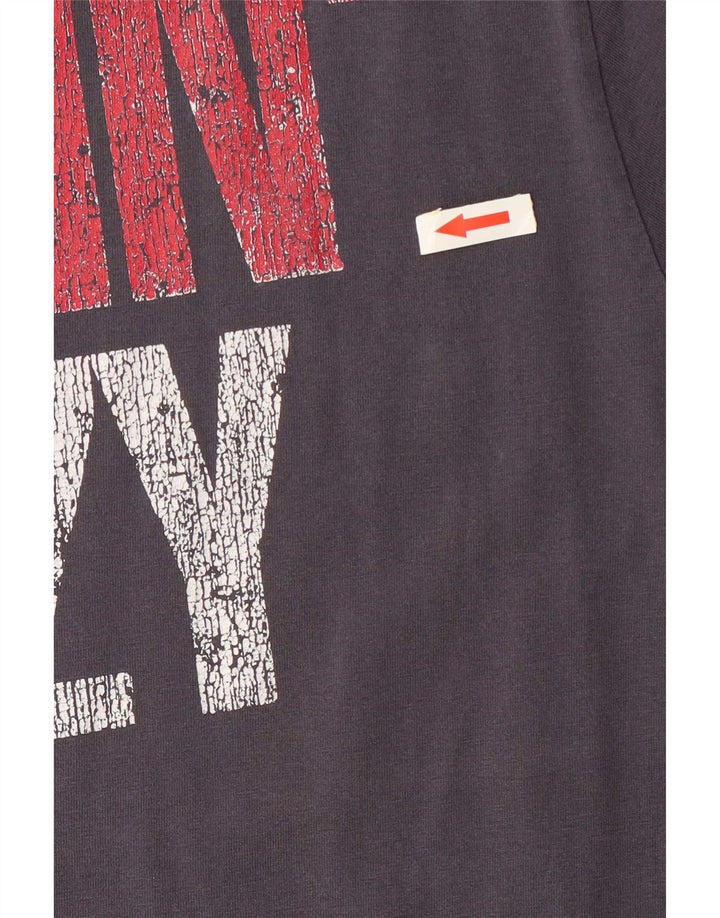 Scotch & Soda Hombre Camiseta Gráfica Top Medium Azul Marino Algodón